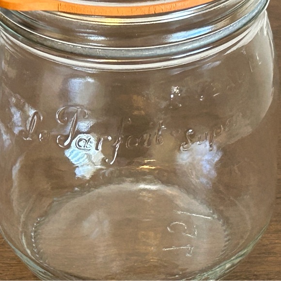 LE PARFAIT SUPER NIVEAU DE REMPLISSAGE FRANCE JAR CANISTER WIRE BAIL LID .75 L - Picture 2 of 12